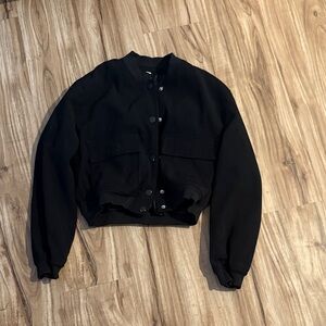 Women's Black Bomber Jacket